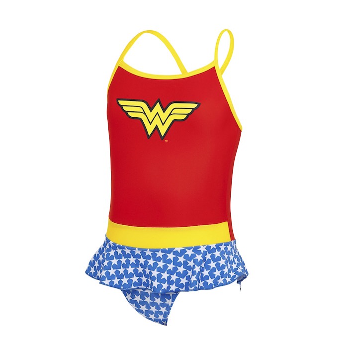Zoggs - Girl's Wonder Woman Swimdress (Red/Yellow/Blue)